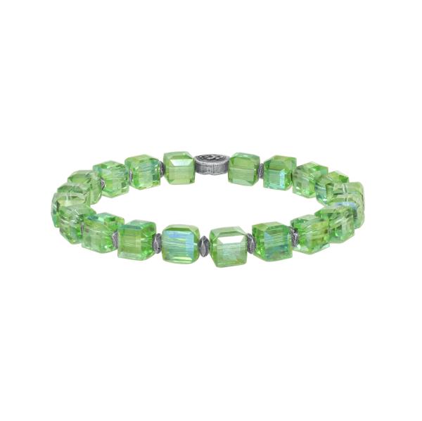 green chrysolite  - Cubes - Konplott bracelet